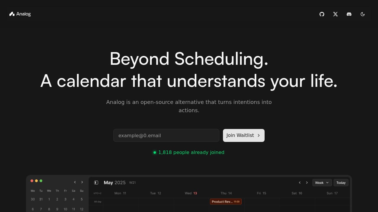 Analog demo screenshot