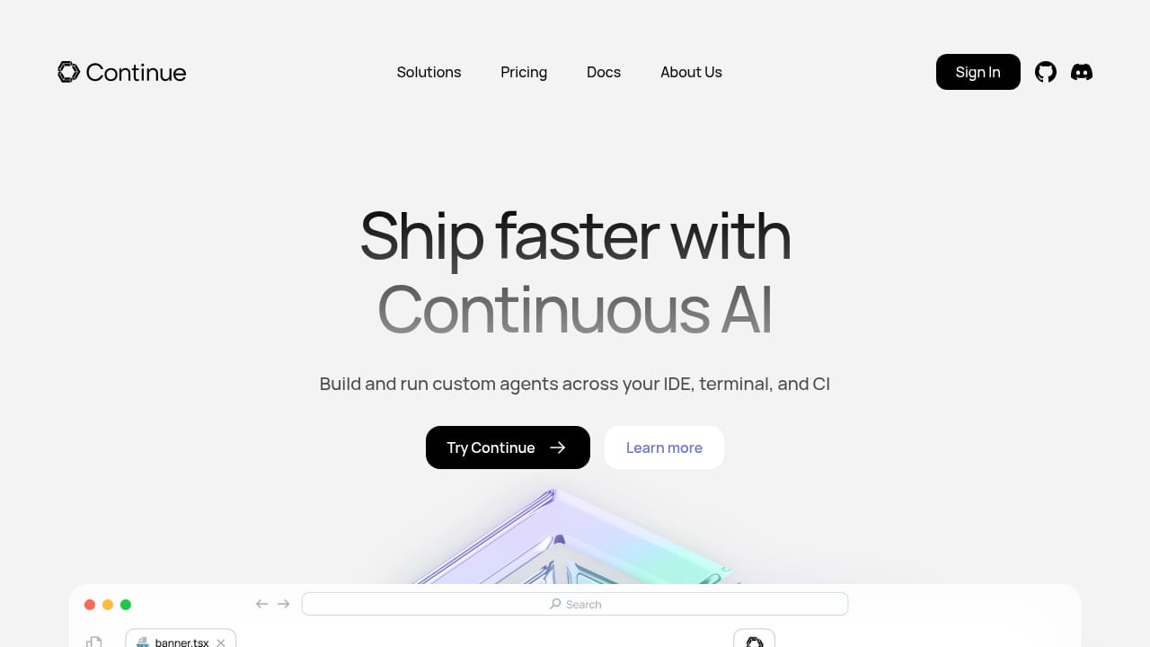 Continue screenshot