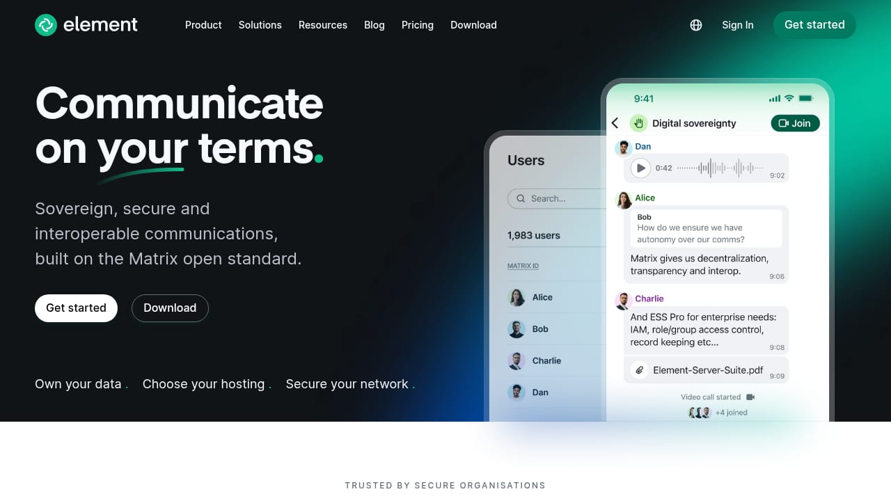 Element demo screenshot
