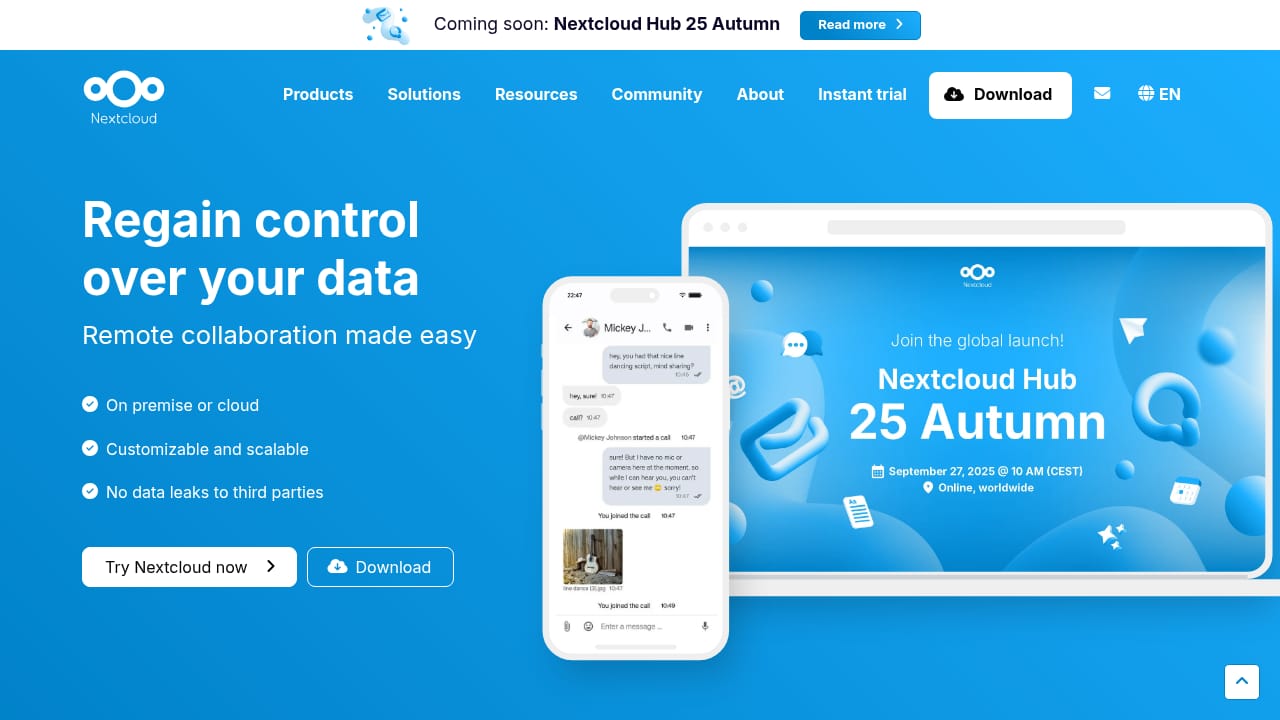 NextCloud screenshot