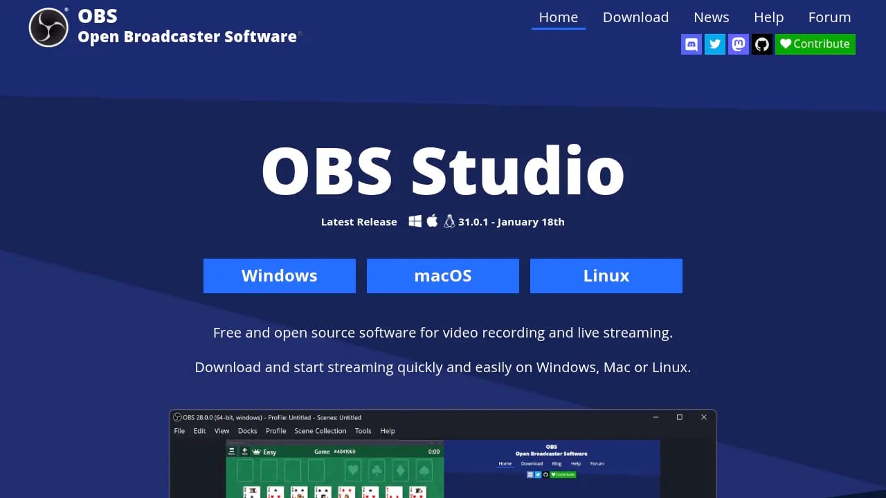 OBS demo screenshot