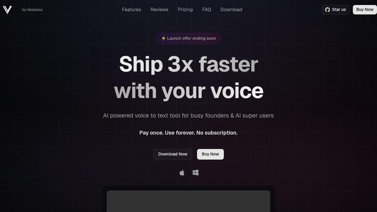 VoiceTypr screenshot